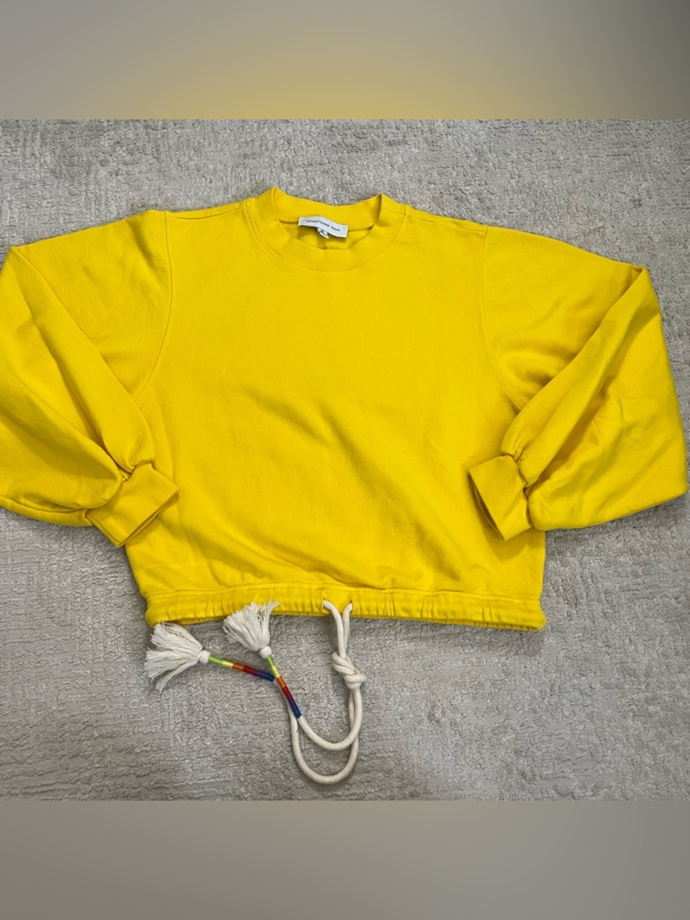 Something Navy Cotton Crewneck Sweatshirt